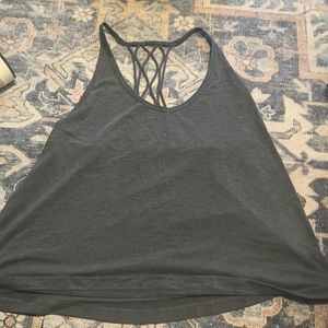 Lululemon grey razorback tank top